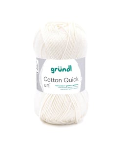 Fil à tricoter COTTON QUICK UNI - Gründl - PPSC - certifié Oeko-Tex 132 Ecru