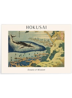 Affiche Hokusai 'Oceans of Wisdom' | A3 : 29,7x42cm