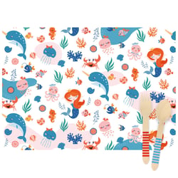 6 Sets de table Sirène Corail - Recyclable
