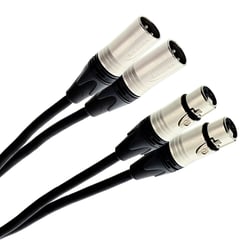 Câble Bretelle XLR Femelle 3b - XLR Mâle 3b 0.60m Elite Plugger