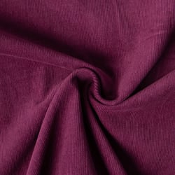 Tissu Velours milleraies Lilou uni  Lie de vin