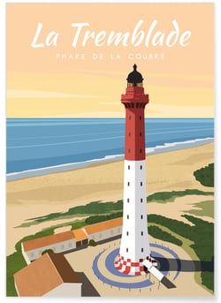 Affiche ville La Tremblade | A3 : 29,7x42cm