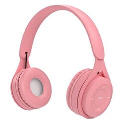 Qualité Sonore Hifi Casque Bluetooth Macaron Autonomie Longue Durée Support Appels Micro SD AUX 3.5mm Rose YONIS
