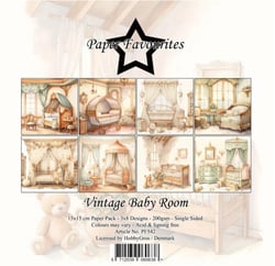 24 papiers scrapbooking 15 x 15 cm Paper Favourites VINTAGE BABY ROOM