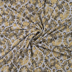 Tissu Jersey Viscose Paloma Art Déco sur fond Gris perle