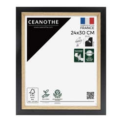 Cadre photo Actual bois noir 24x30 cm