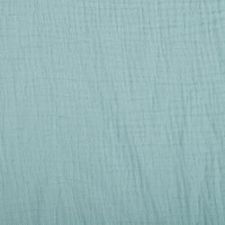 Tissu Double gaze de coton uni Vert d'eau