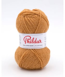 Pelote de laine à tricoter SUPER BABY - 25GR - Phildar - certifié Oeko-Tex Miel Jaune
