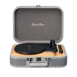 Lenco Tourne Disques Bluetooth Classic Phono Modèle TT-116GY Transportable Gris