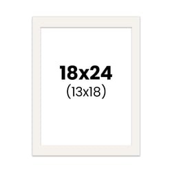 Passe-partout - Blanc cassé - 18x24cm - Photo 13x18cm - Pour cadre - Encadrement