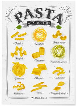 Affiche Pasta | A3 : 29,7x42cm