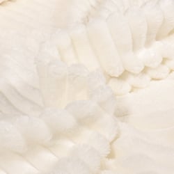 Tissu Doudou Ultra doux uni côtelé envers doudou Ecru