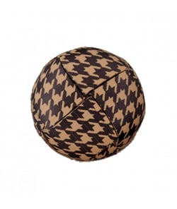 Carte de 2 boutons Recyclé cuir à queue 23mm motif pied de poule - Union Knopf Marron