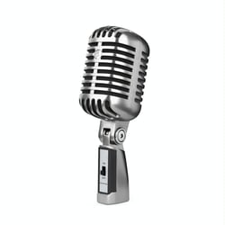 Microphone Vintage Style Haute Sensibilité Pour Scène et Performance Argent YONIS