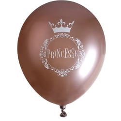6 Ballons Princesse Rose Gold