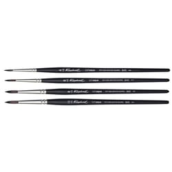 Lot de 4 pinceaux ronds Softaqua Raphaël n°4,6,8 et 10 petit-gris série 845