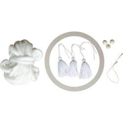 MégaCréa DIY - Kit couronne de Noël en laine 25 cm