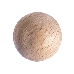 Boules en bois brut non percées 3,5 cm 3 pièces