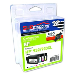PACK HP932-933XL pack de 4 cartouches compatibles SURDISCOUNT