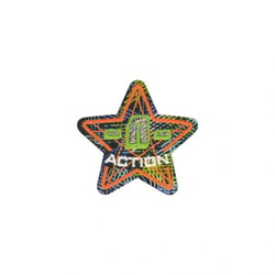 Lot de 3 écussons thermocollants sport fluo action 5x5cm