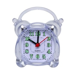 Avizar Réveil Quartz Compact avec Alarme pour Chambres ou Bureaux Transparent