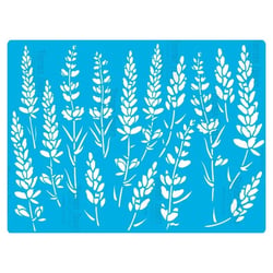 Pochoir plastique souple réutilisable 18,5 x 14,5 cm Fabrika Decoru LAVANDE 388