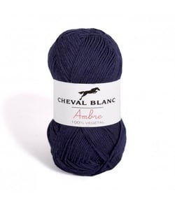 Coton et bambou à tricoter AMBRE - Cheval Blanc 094 Bleu