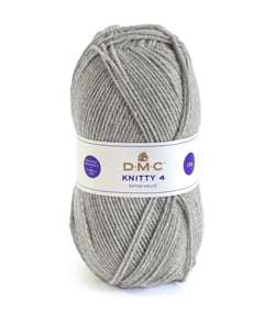 Fil à tricoter KNITTY 4 - 50gr - DMC 592 Gris