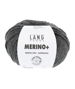 Pelote de Laine à tricoter MERINO + (PLUS) - Lang Yarns Gris (270)