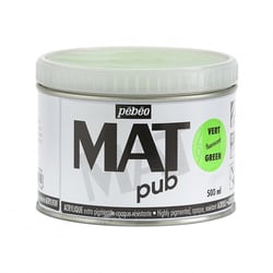 Peinture acrylique - Extra mate - Vert fluo - Pébéo - Mat Pub - 500ml