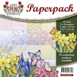 24 Papiers scrapbooking 15,2 x 15,2 cm Amy Design AMY SRPING DESIGN