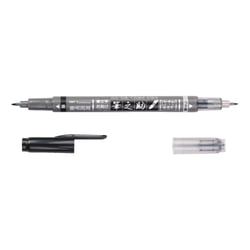 Feutre de coloriage pointe brosse - TOMBOW - Noir et Gris - Fudenosuke twin