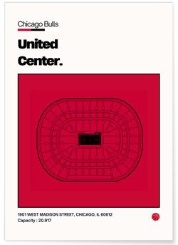 Affiche United Center - Chicago Bulls | A3 : 29,7x42cm