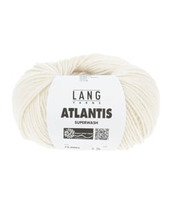 Pelote de laine vierge ATLANTIS - Lang Yarns 0002 Ecru