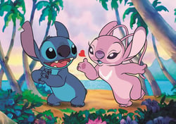 Puzzle 1000 pièces - Stitch & Angel - Trefl
