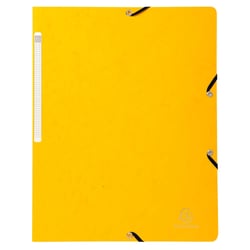 Chemise à élastique sans rabat carte lustrée 400gm2 - A4 - Jaune - x 25 - Exacompta
