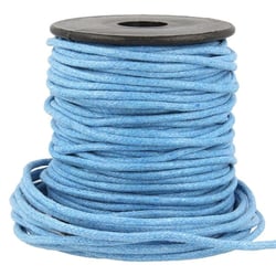Bobine 35m cordelière aspect cuir 2mm bleu