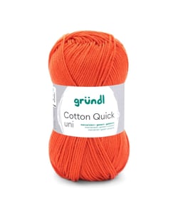 Fil à tricoter COTTON QUICK UNI - Gründl - PPSC - certifié Oeko-Tex 153 Orange