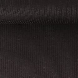 Tissu Maille côtelé pailleté Naëlle uni Noir