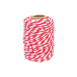 MégaCréa DIY - Ficelle coton bicolore rouge et blanc 25 m x 1,5 mm