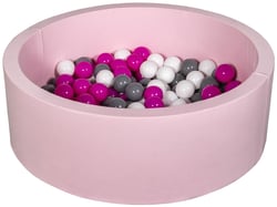Piscine à balles Aire de jeu + 150 balles rose blanc,rose,gris - Velinda