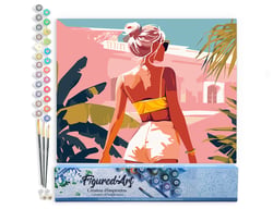 Peinture par Numéro Figured'Art - Balade estivale - Kit de Loisir Créatif DIY Numéro d'Art Complet - 40x50cm sans châssis en bois