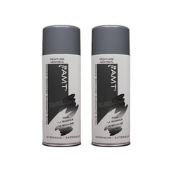 Lot 2 sprays de peinture gris ciment AMT
