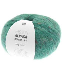Pelote d'alpaga à tricoter Fashion Alpaca Sparks Joy - Rico Design 05 Emeraude Vert