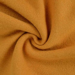 Tissu Laine bouillie  Isolde uni Jaune moutarde