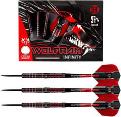 Fléchettes Wolfram Infinity 90 steel 21g R - Harrows - Rouge
