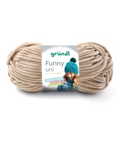 Fil à tricoter effet velour FUNNY - Grundl - 100 Gr - Oeko-Tex 19 Marron