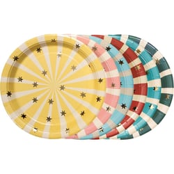 6 Petites Assiettes à Rayures Cirque