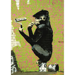 Puzzle 1000 pièces - Banksy Chimpanzé en Roller - Piatnik