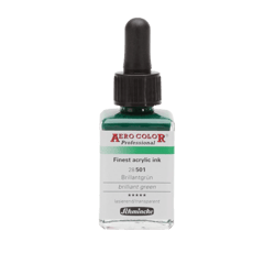 Encre acrylique - Extra-fine - Vert brillant - 28 501 - Aéro Color Pro - Schmincke